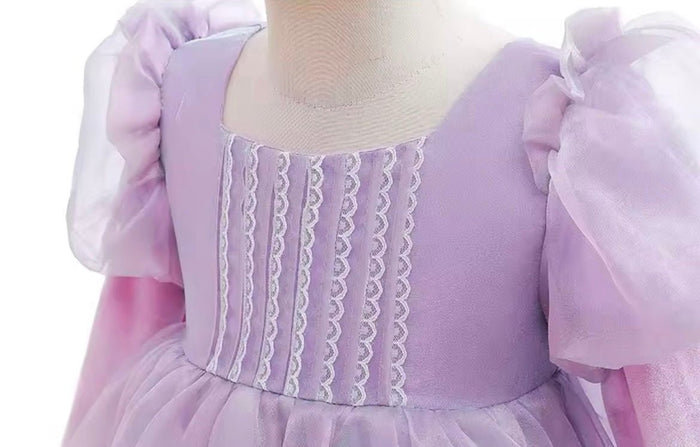 Classic Rapunzel Long Sleeve Princess Luxe Party Dress Costume (pre order) - Fox Baby & Co