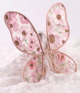 Newborn/Baby Floral Lace Fairy Wings - Dusty Rose (PRE ORDER)