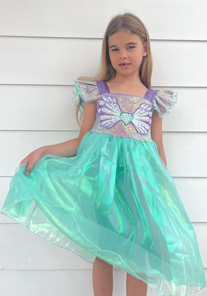 Wonderland Mermaid Princess Birthday Party Dress - Green - Fox Baby & Co