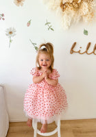 Load image into Gallery viewer, Kids girls XOXO Party Tulle Dress - Pink
