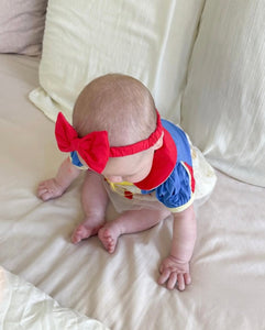 Baby Girls Snow White Princess Puff Tulle Romper with bow - Fox Baby & Co