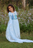 Load image into Gallery viewer, Snow Sparkle Elsa Princess Long Sleeve Dress Costume &amp; Cape - Fox Baby &amp; Co
