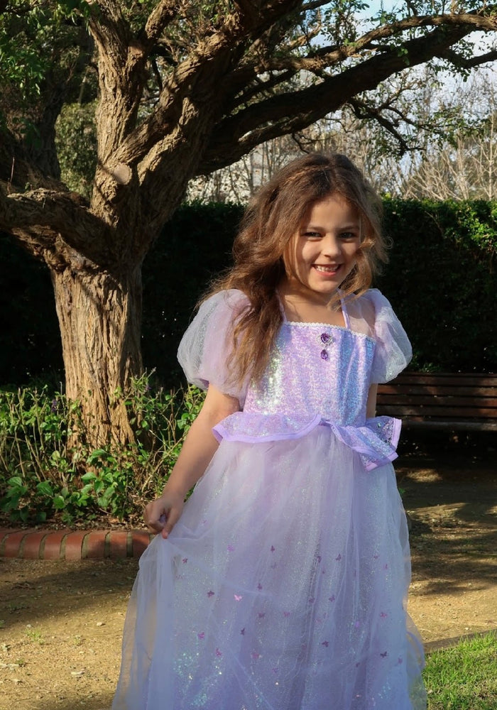 Rapunzel Butterfly Princess Party Puff Sleeve Dress Costume - Fox Baby & Co