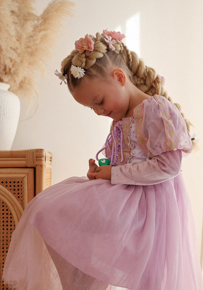 New Rapunzel Princess Long Sleeve Birthday Party Dress Costume - Fox Baby & Co