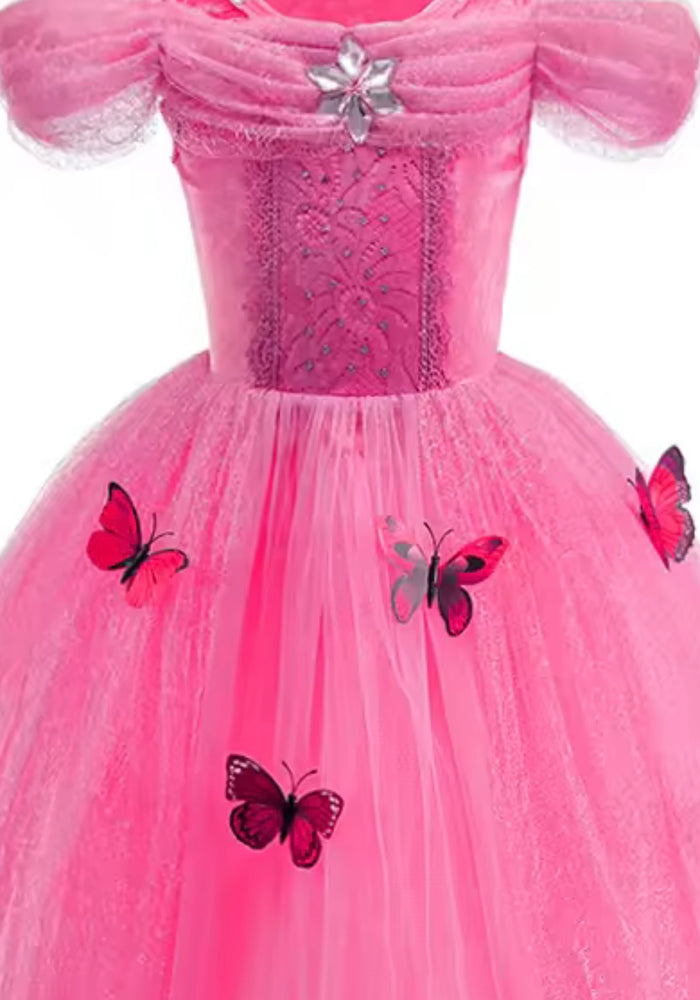 Pink Aurora Butterfly Princess Party Dress Costume & Jewellery Set - Fox Baby & Co