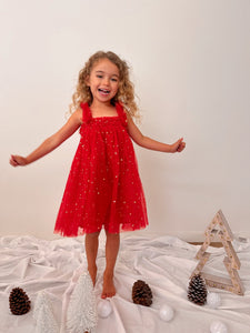 Little Girls Christmas Sparkle Tulle Dress (pre order) - Fox Baby & Co