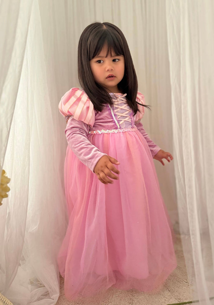 Enchanted Purple Princess Birthday Long Sleeve Party Dress Costume - Fox Baby & Co
