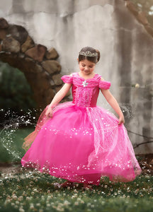 Classic Pink Aurora Princess Party Dress Costume - Fox Baby & Co