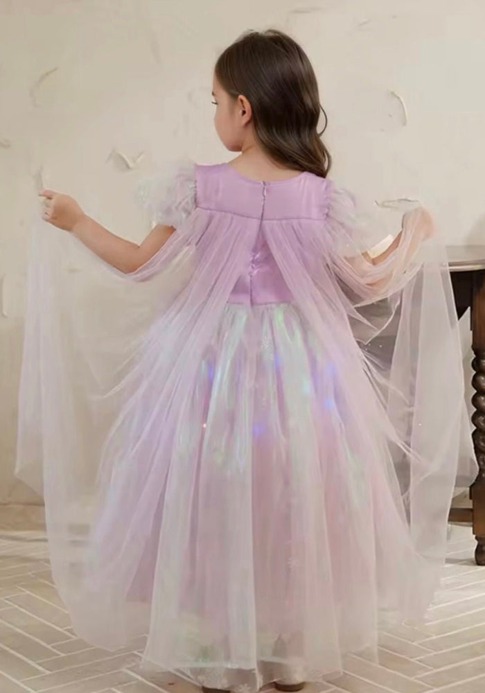 Purple Shimmer Princess Party Dress Costume with cape - Fox Baby & Co