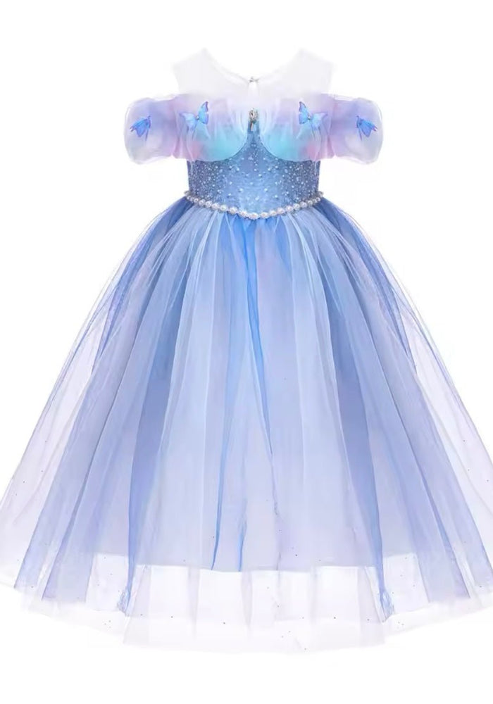 Blue Whimsical Princess Luxe Party Dress & Accessories (pre order) - Fox Baby & Co