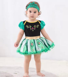 Baby Girls New Anna Princess Tutu Tulle Romper with Tiara headband - Fox Baby & Co