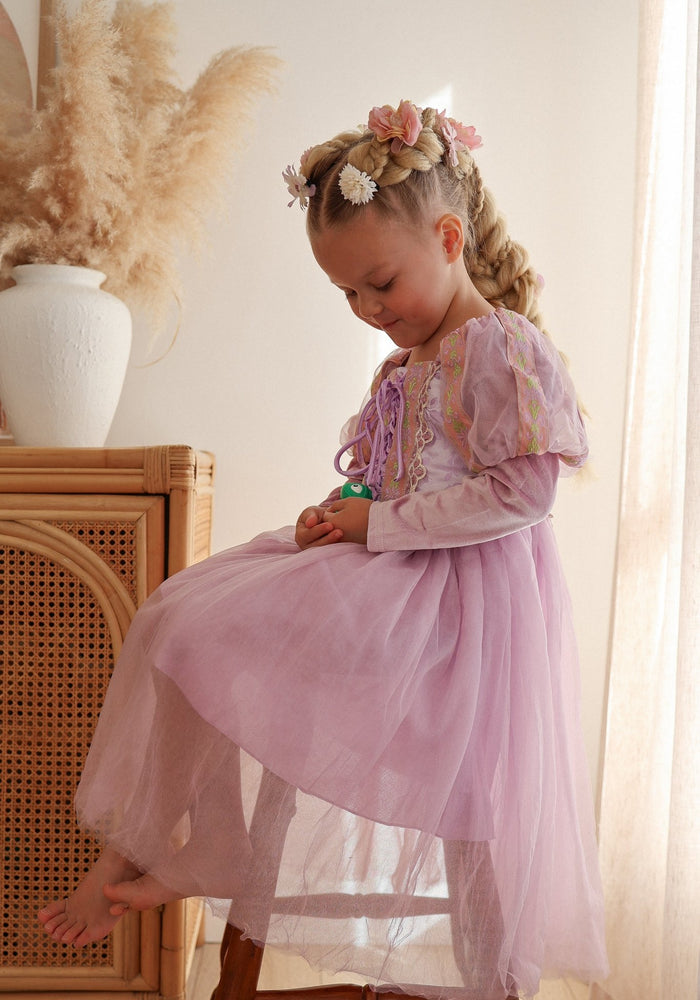 New Rapunzel Princess Long Sleeve Birthday Party Dress Costume - Fox Baby & Co