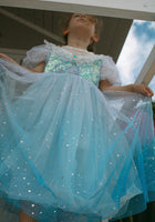 Load image into Gallery viewer, Elsa Lace Princess Party Dress Costume Cosplay &amp; Cape - Blue - Fox Baby &amp; Co
