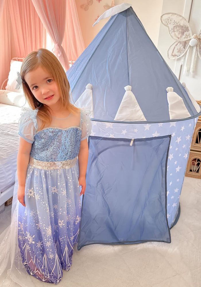 Snowflake Princess Birthday Party Dress Costume with cape - Fox Baby & Co