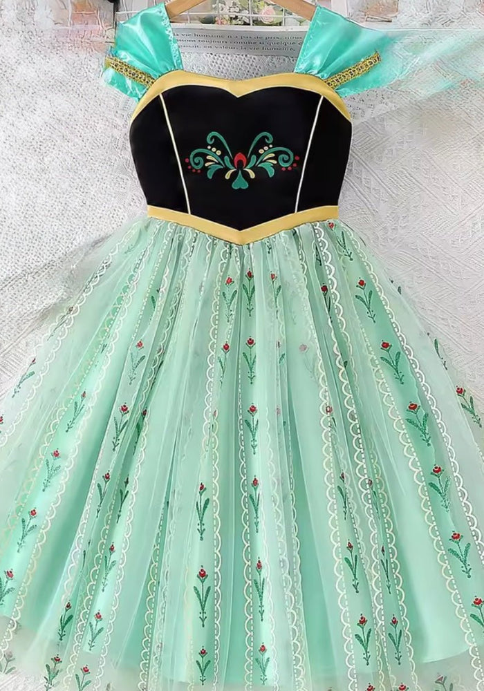 New Anna Princess Birthday Party Dress Costume, Crown & Wand Set (Pre order) - Fox Baby & Co