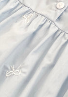 Load image into Gallery viewer, Celine French Tiny Bow Romper - Blue (pre order) - Fox Baby &amp; Co
