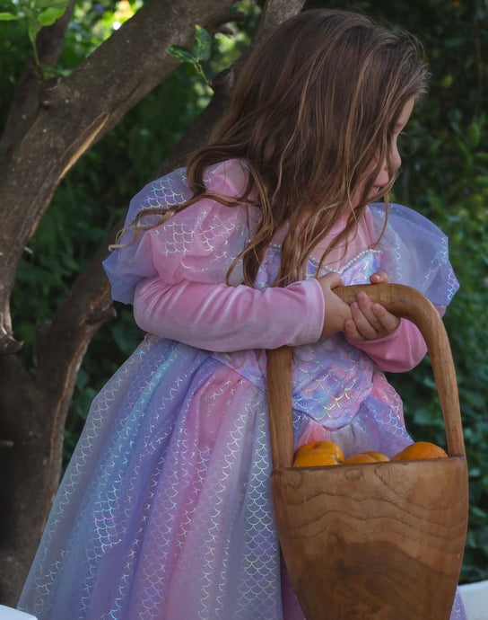 Classic Mermaid Princess Birthday Long Sleeve Party Dress Costume - Fox Baby & Co