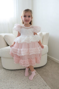 Kid little girl Fairytale Birthday Tulle Dress - Pink - Fox Baby & Co