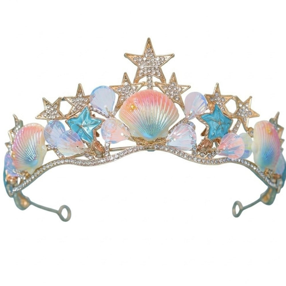 Mermaid Shell Luxe Birthday Tiara Crown - Purple - Fox Baby & Co