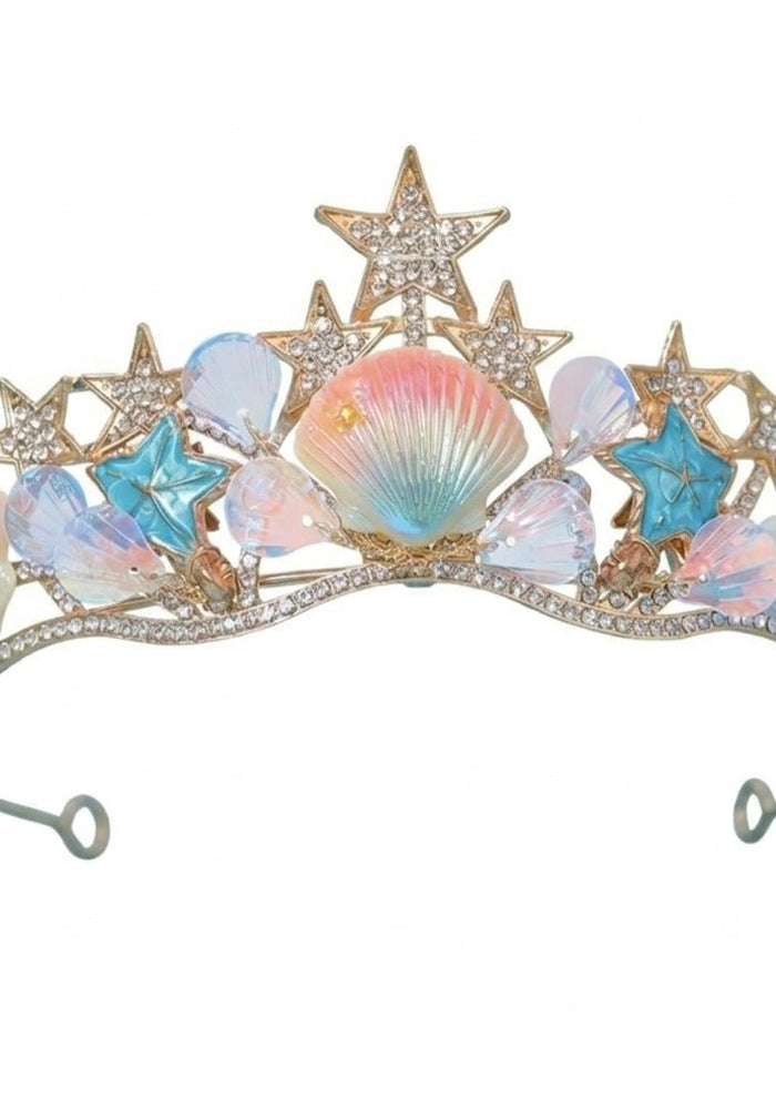 Mermaid Shell Luxe Birthday Tiara Crown - Purple - Fox Baby & Co