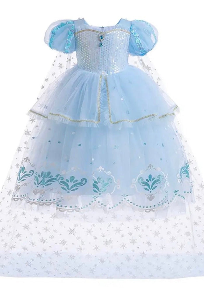 Snow Queen Princess Birthday Party Dress Costume with cape - Fox Baby & Co