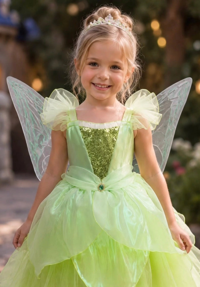 Tinkerbell Fairy Princess Dress & matching Wings - Fox Baby & Co