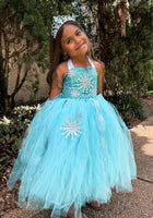Load image into Gallery viewer, Elsa Snow Princess Tulle Tutu Dress Costume with Jewellery Set - Fox Baby &amp; Co
