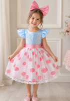 Load image into Gallery viewer, Little Bo Peep Inspired Dress Costume with Headband
