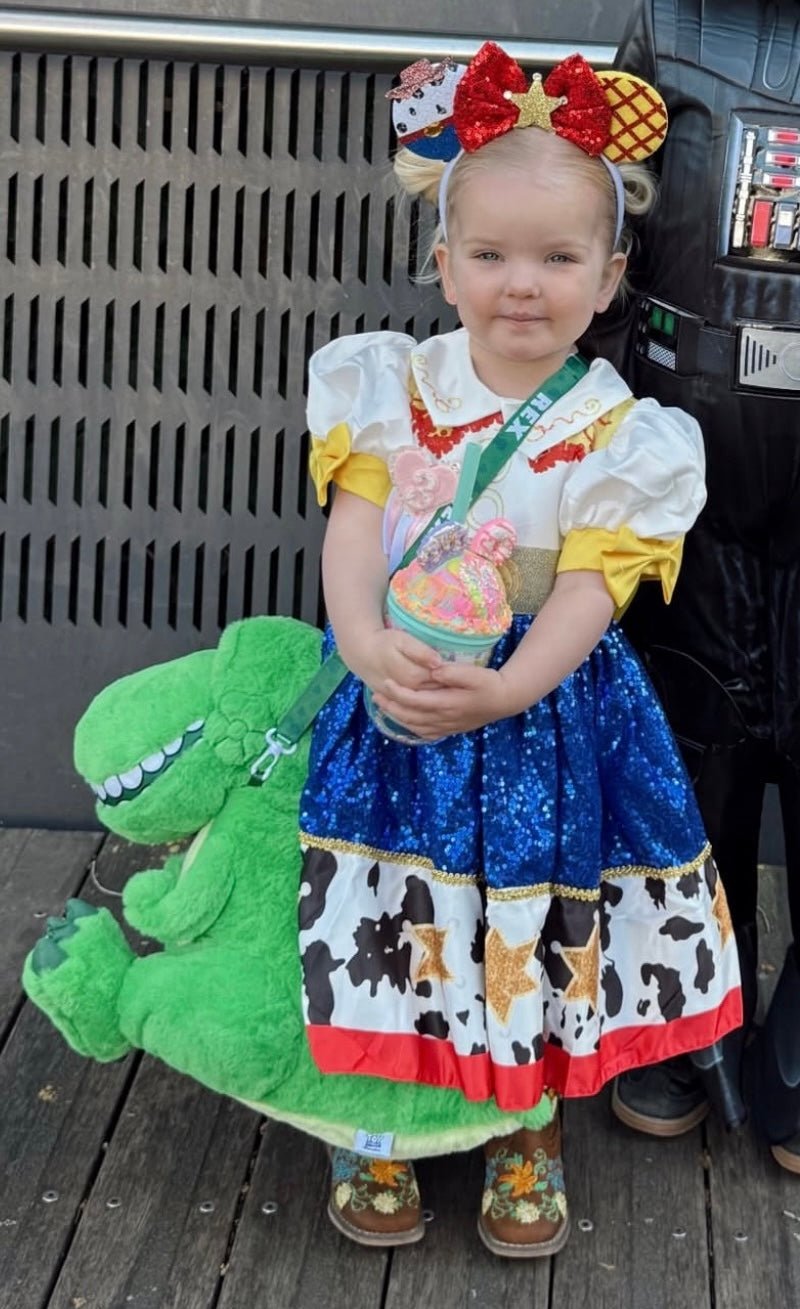 Jessie Toy Story Cowgirl Costume Dress & Headband Fox Baby & Co Jessie Toy Story Cowgirl Costume Dress & Headband Fox Baby & Co