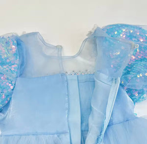 Enchanting Royal Princess Dress Costume & Tulle Bow Clip - Fox Baby & Co