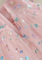 Load image into Gallery viewer, Kids girls Butterfly Shimmer Tulle Dress
