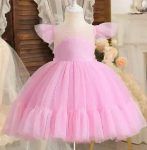 Kid little girl Pink Princess Birthday Tulle Dress - Fox Baby & Co
