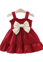 Load image into Gallery viewer, Holly Frill Bow Christmas Dress
