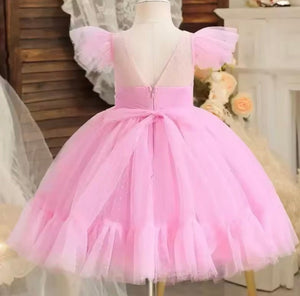 Kid little girl Pink Princess Birthday Tulle Dress - Fox Baby & Co