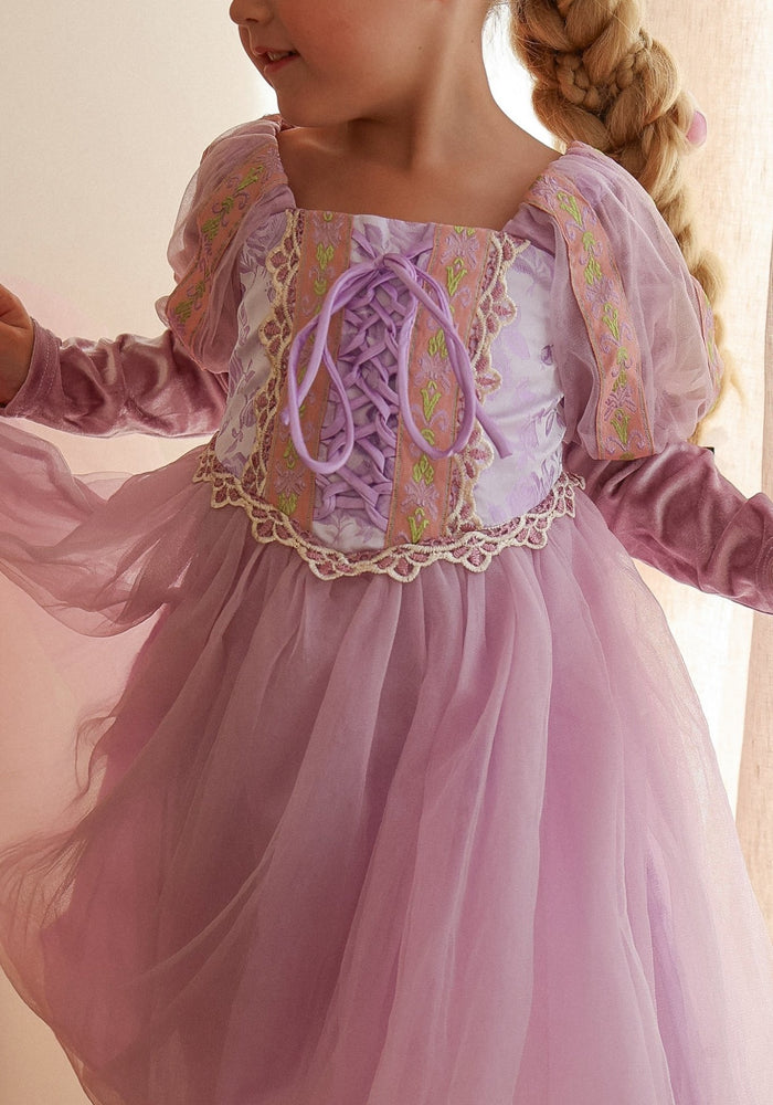New Rapunzel Princess Long Sleeve Birthday Party Dress Costume - Fox Baby & Co