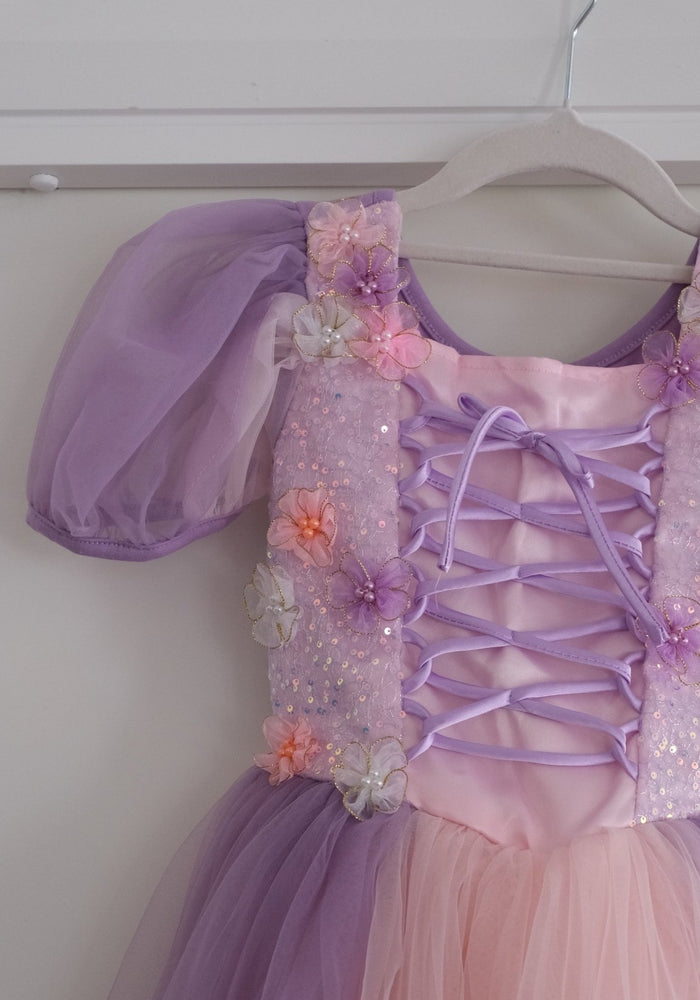 Whimsical Rapunzel Floral Princess Dress 💜🌸 - Fox Baby & Co