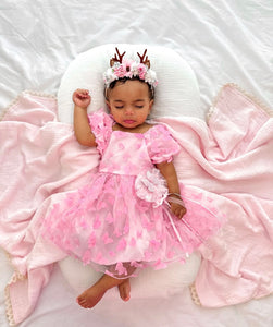 Kids little girls Pandora Butterfly Tulle Dress - Pink
