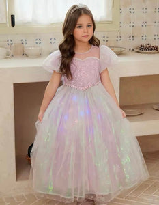 Purple Shimmer Princess Party Dress Costume with cape - Fox Baby & Co