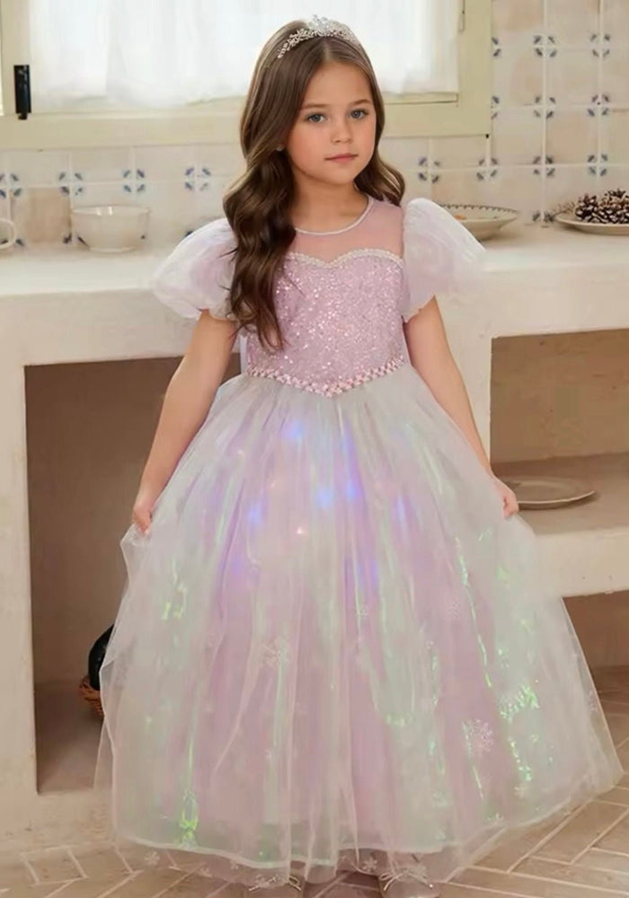 Purple Shimmer Princess Party Dress Costume with cape - Fox Baby & Co