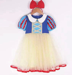 Enchanted Snow White Princess Birthday Party Dress Costume & Headband - Fox Baby & Co