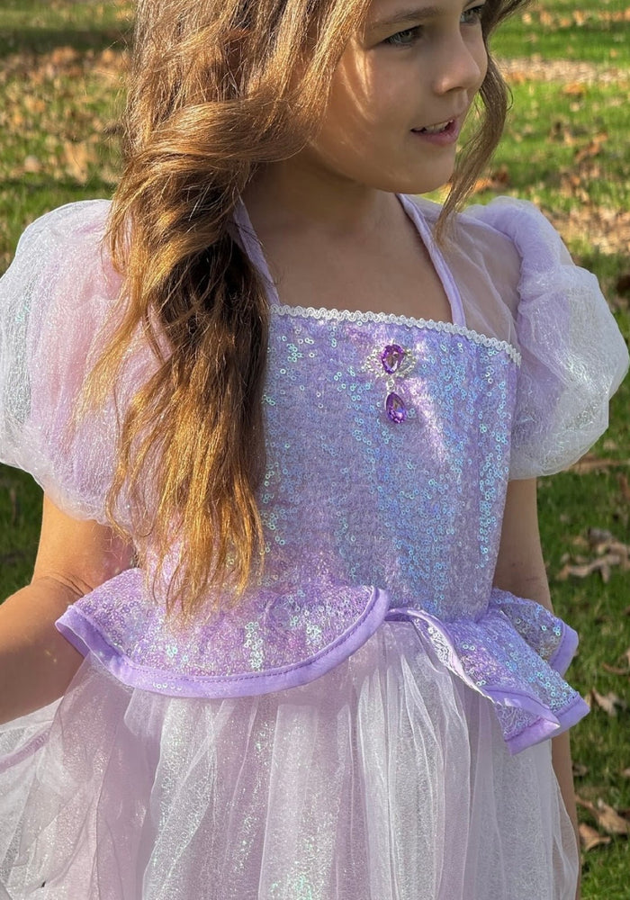 Rapunzel Butterfly Princess Party Puff Sleeve Dress Costume - Fox Baby & Co