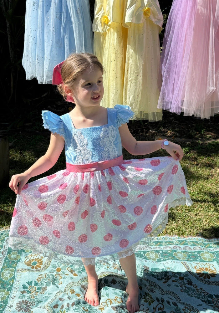 Little Bo Peep Inspired Dress Costume with Headband - Fox Baby & Co