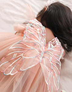 Kids little Girls Aurora Tulle Fairy Birthday Dress - Baby Pink