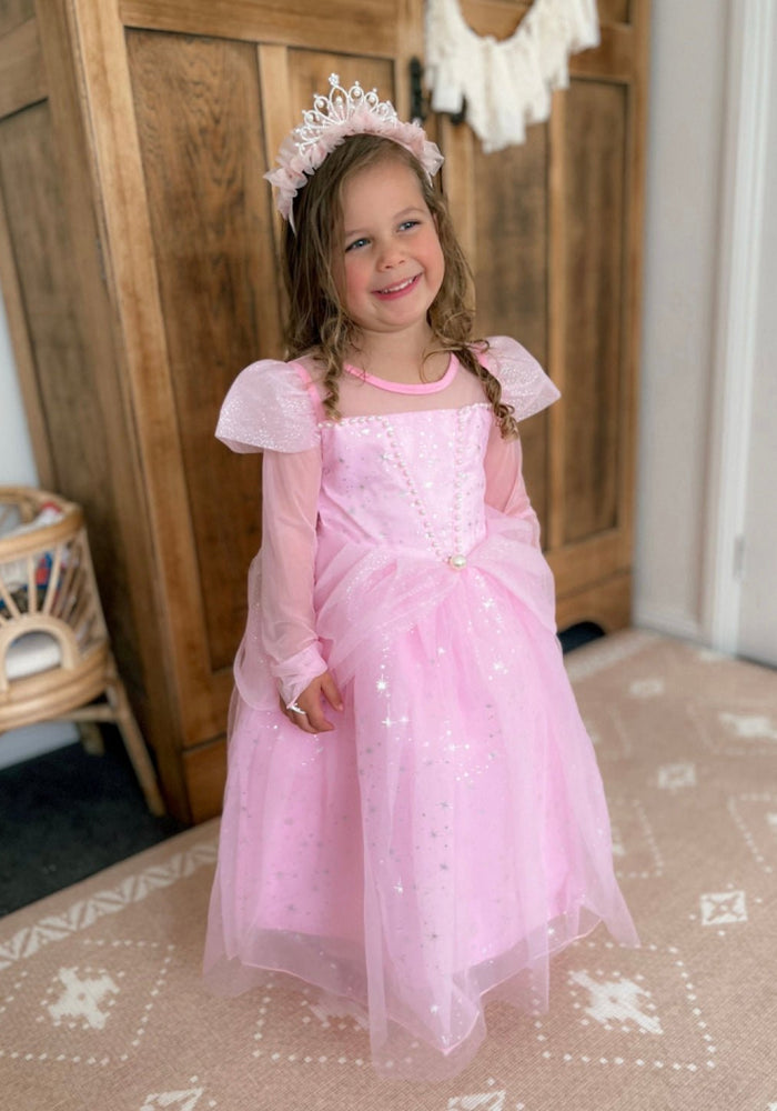 Pink Wonderland Princess Birthday Long Sleeve Party Dress Costume - Fox Baby & Co