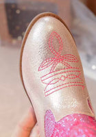 Load image into Gallery viewer, Sparkle Princess K - pop Cowgirl Boots – Pink/Rose Gold - Fox Baby &amp; Co
