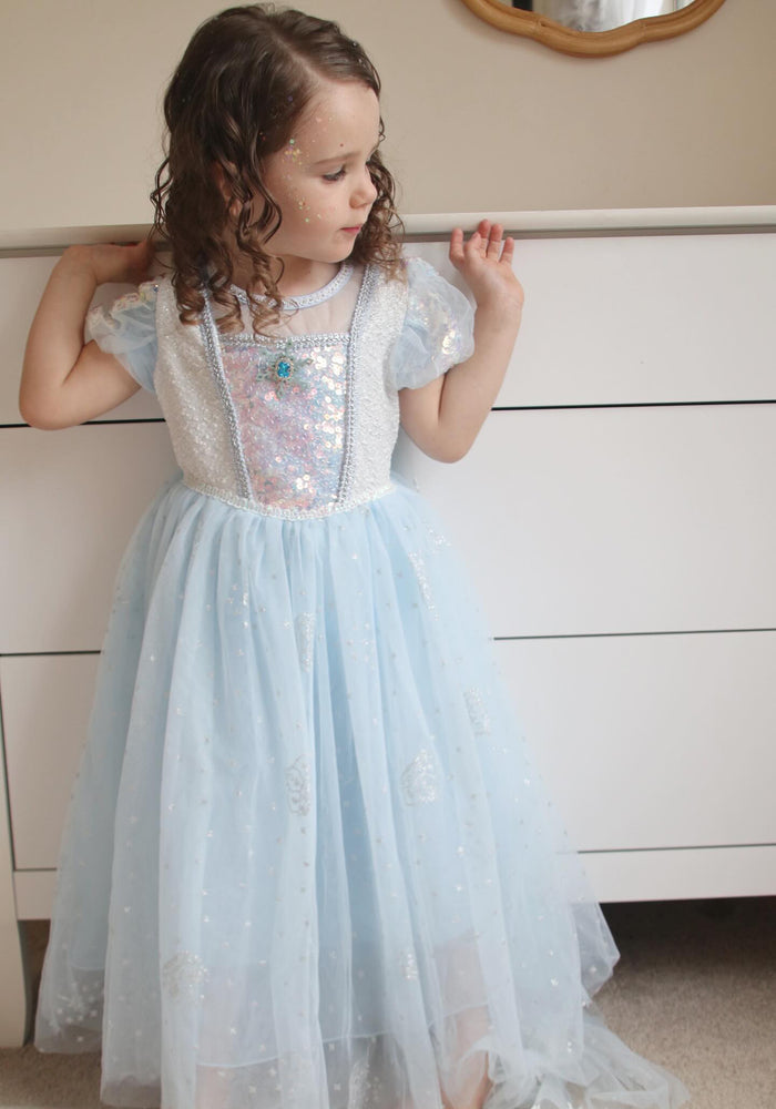 Sapphire Fairyfloss Princess Birthday Party Dress with cape - Fox Baby & Co