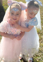 Load image into Gallery viewer, Enchanting Royal Princess Dress Cosplay Costume &amp; Tulle Bow Clip - Fox Baby &amp; Co
