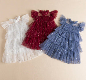 Enchanted Tulle Christmas Tulle Dress - Navy