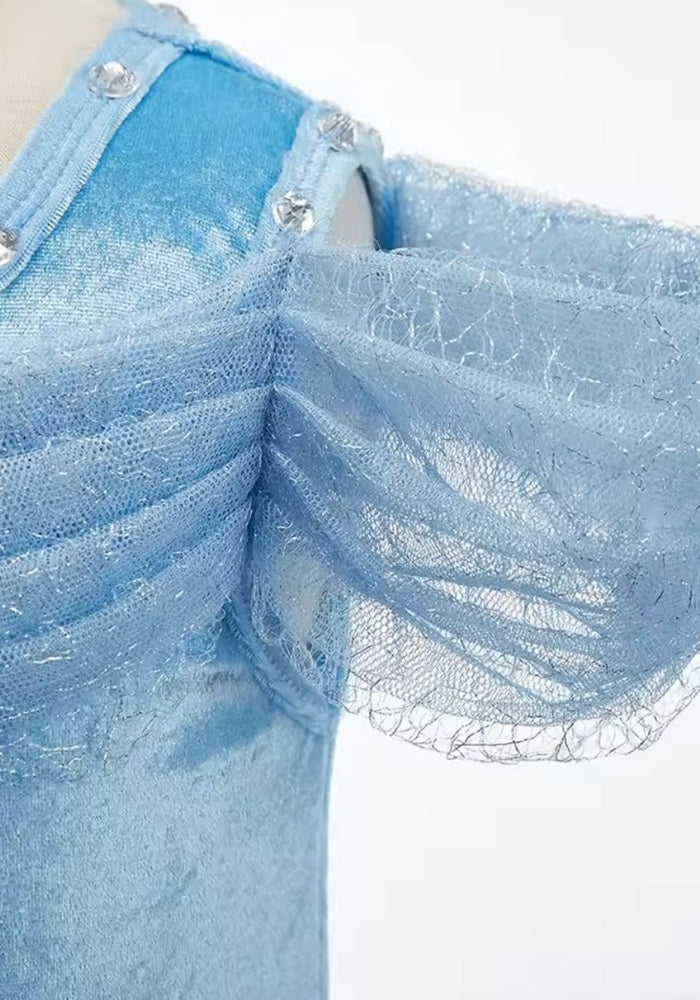 Blue Cinderella Butterfly Princess Party Dress Costume & Jewellery Set - Fox Baby & Co