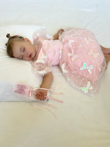 Kids girls Luxe Butterfly Sequins Tulle Dress - Pink (pre order) - Fox Baby & Co